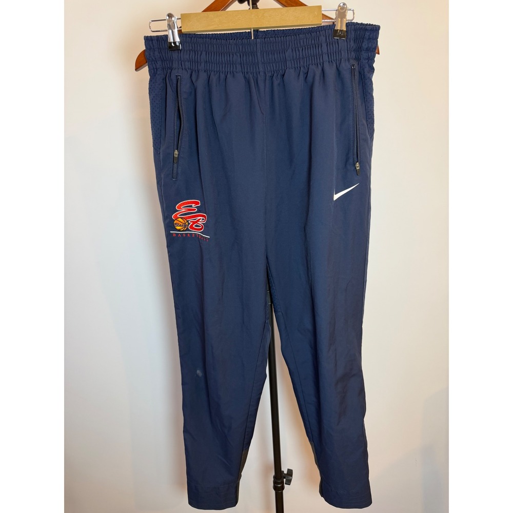 Nike Mens Navy Blue Black 8 Basketball Warmup Pants 802308-419 Medium